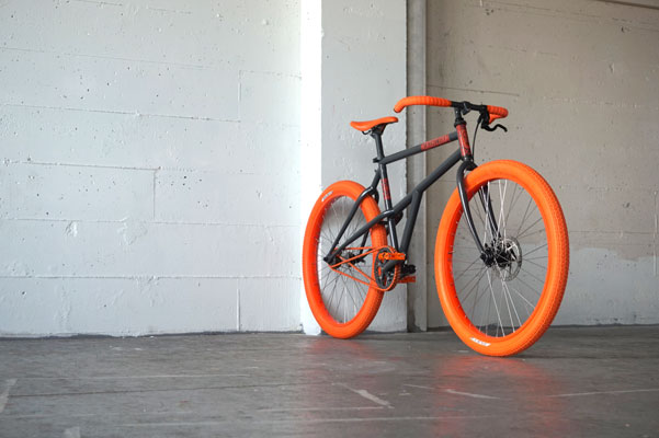 Retro-Direct Bicycle: Orange and Grey...Bold Yet Demure.